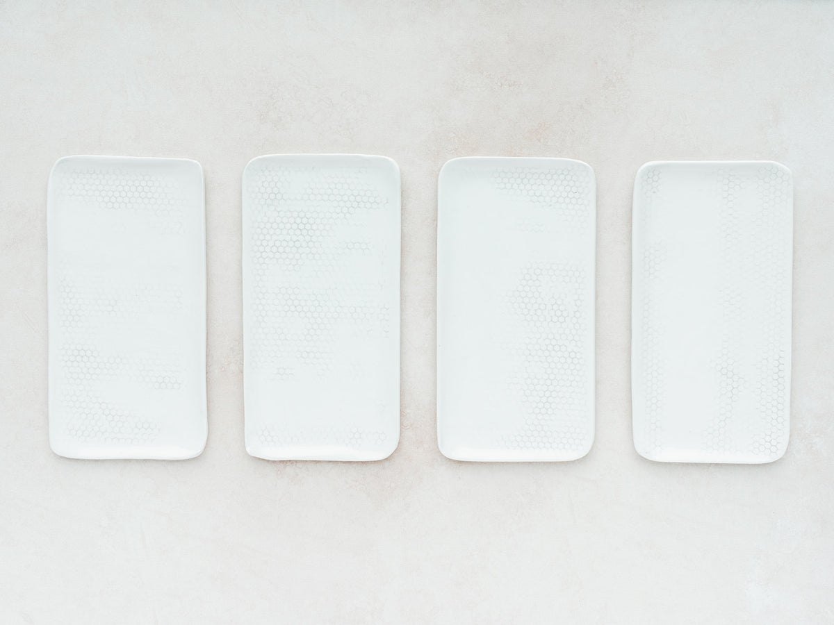 Honeycomb Appetizer Plate Set