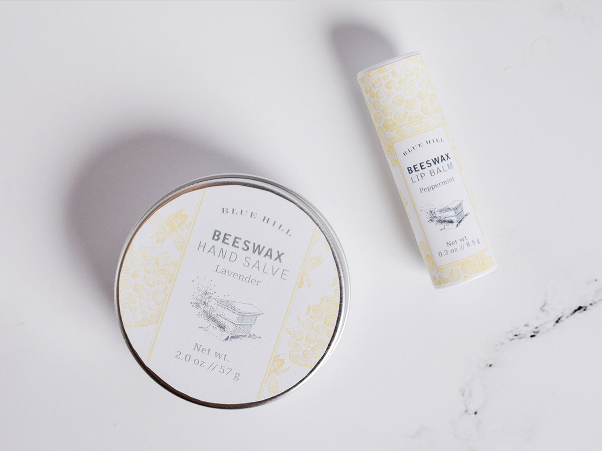 Beeswax Lip Balm and Hand Salve Set
