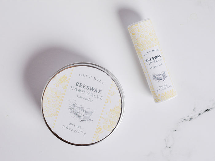 Beeswax Lip Balm and Hand Salve Set