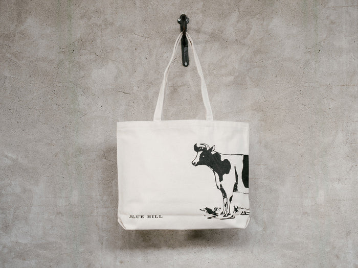 Blue Hill Canvas Cow Totes
