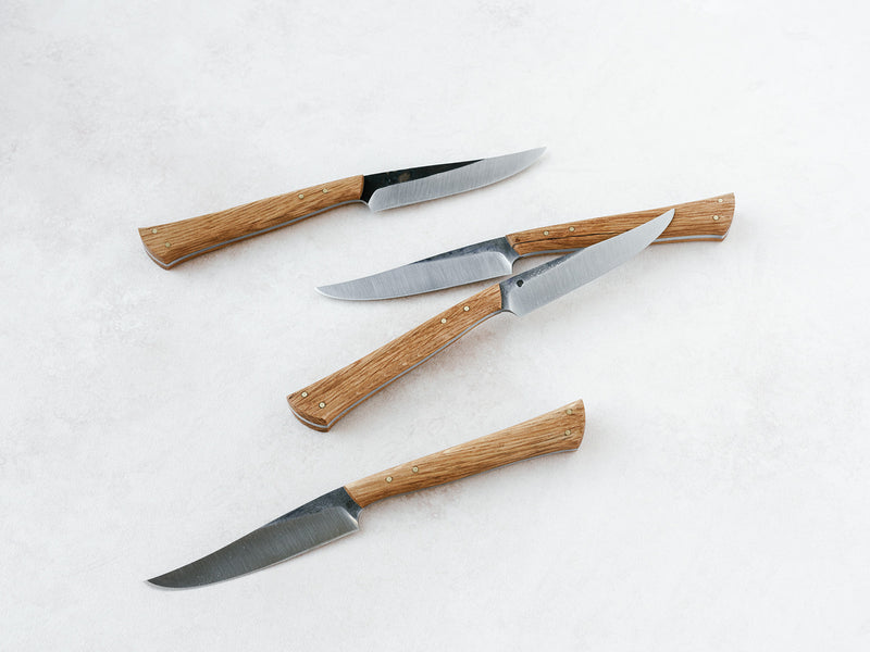 Blue Hill Bullpen Oak Steak Knives