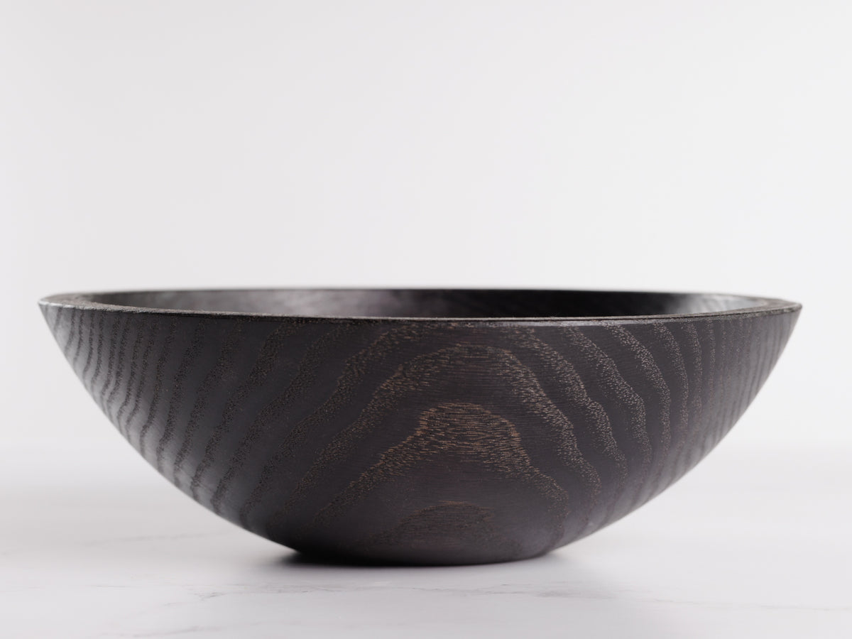 Black Ebonized Wooden Bowl - Small, Large
