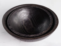 Black Ebonized Wooden Bowl - Small, Large