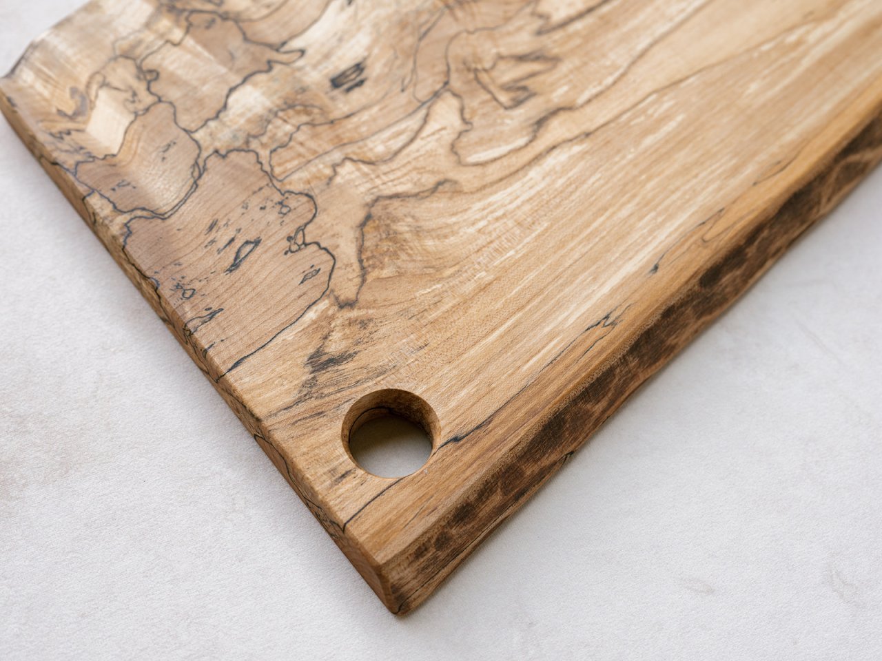 Small Spalted hot Maple Platter - 7 1/2