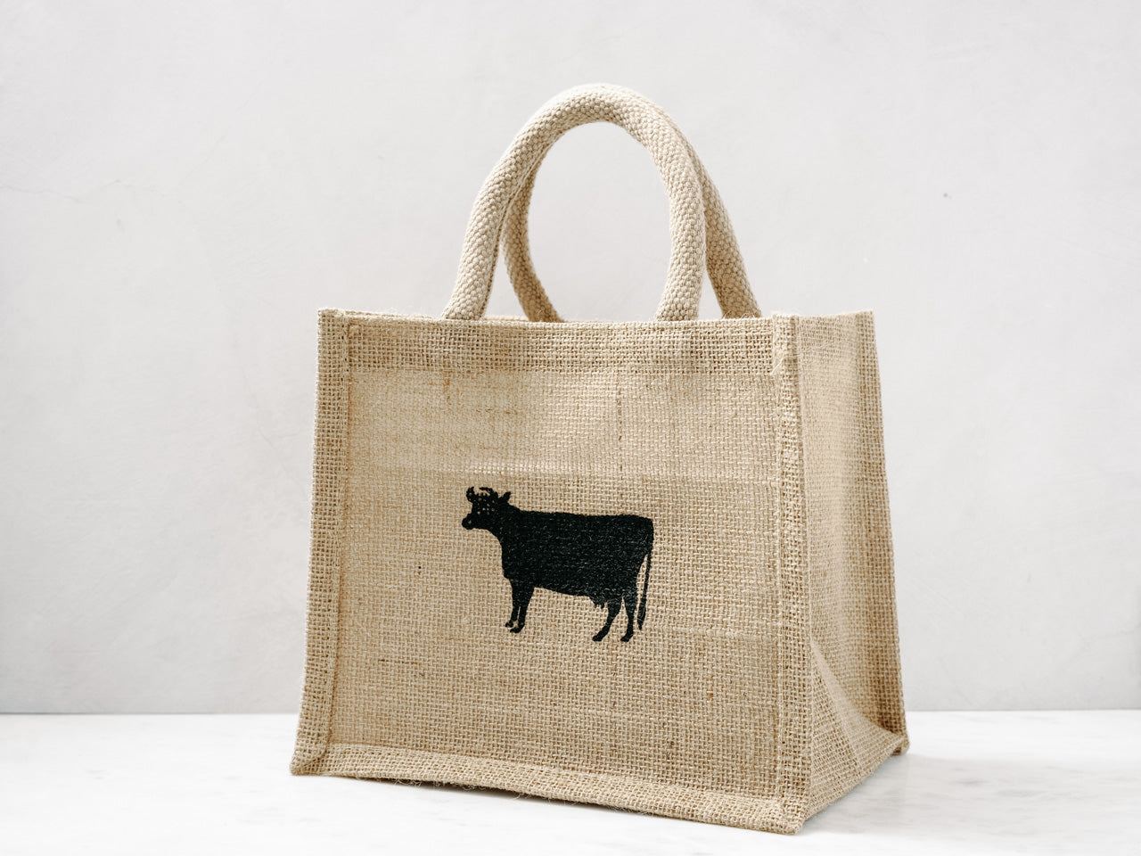 Small hessian tote bags discount